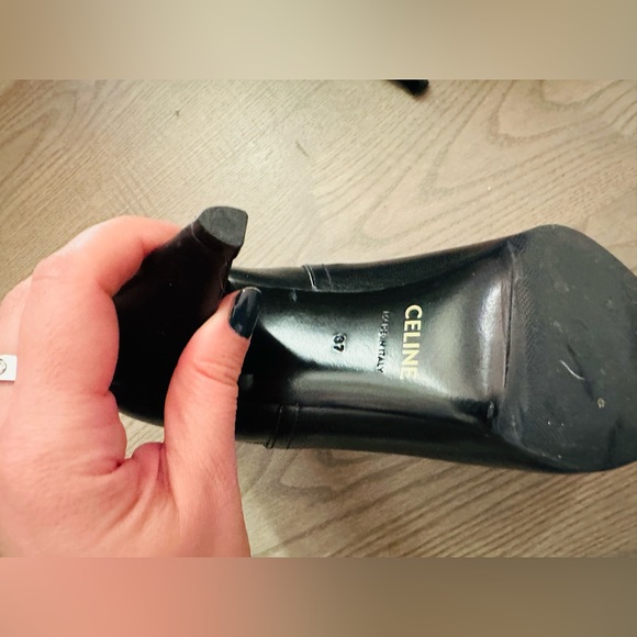 Authentic Celine leather booties. Black size 7. True to size - Picture 6 of 9